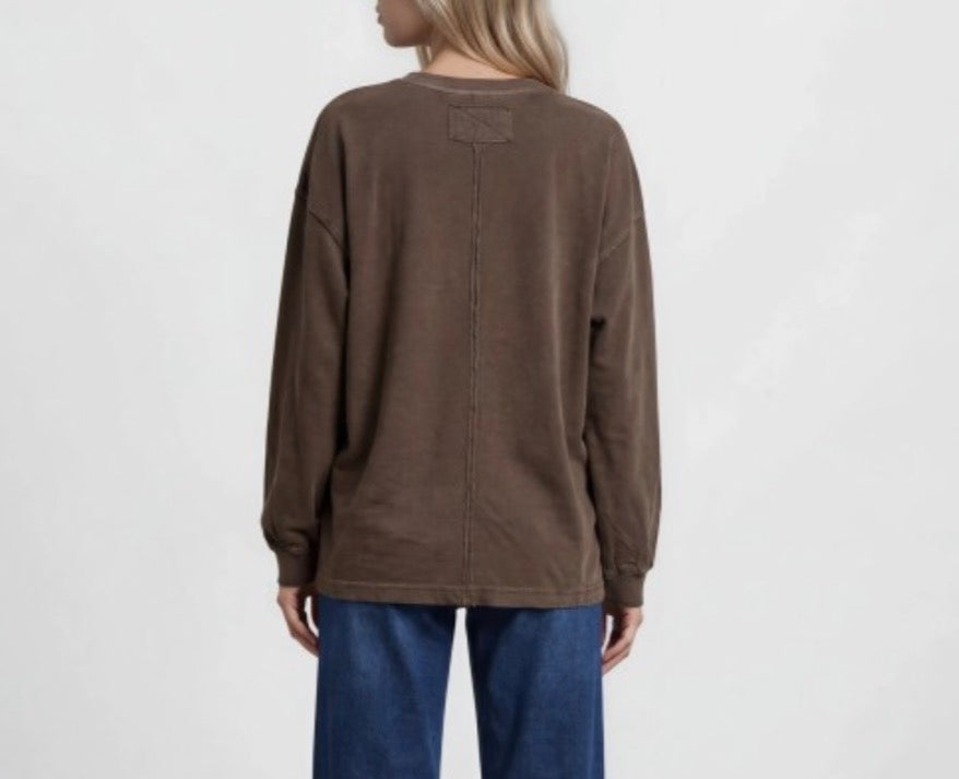 Brown Basic Long Sleeve by J.O.A.
