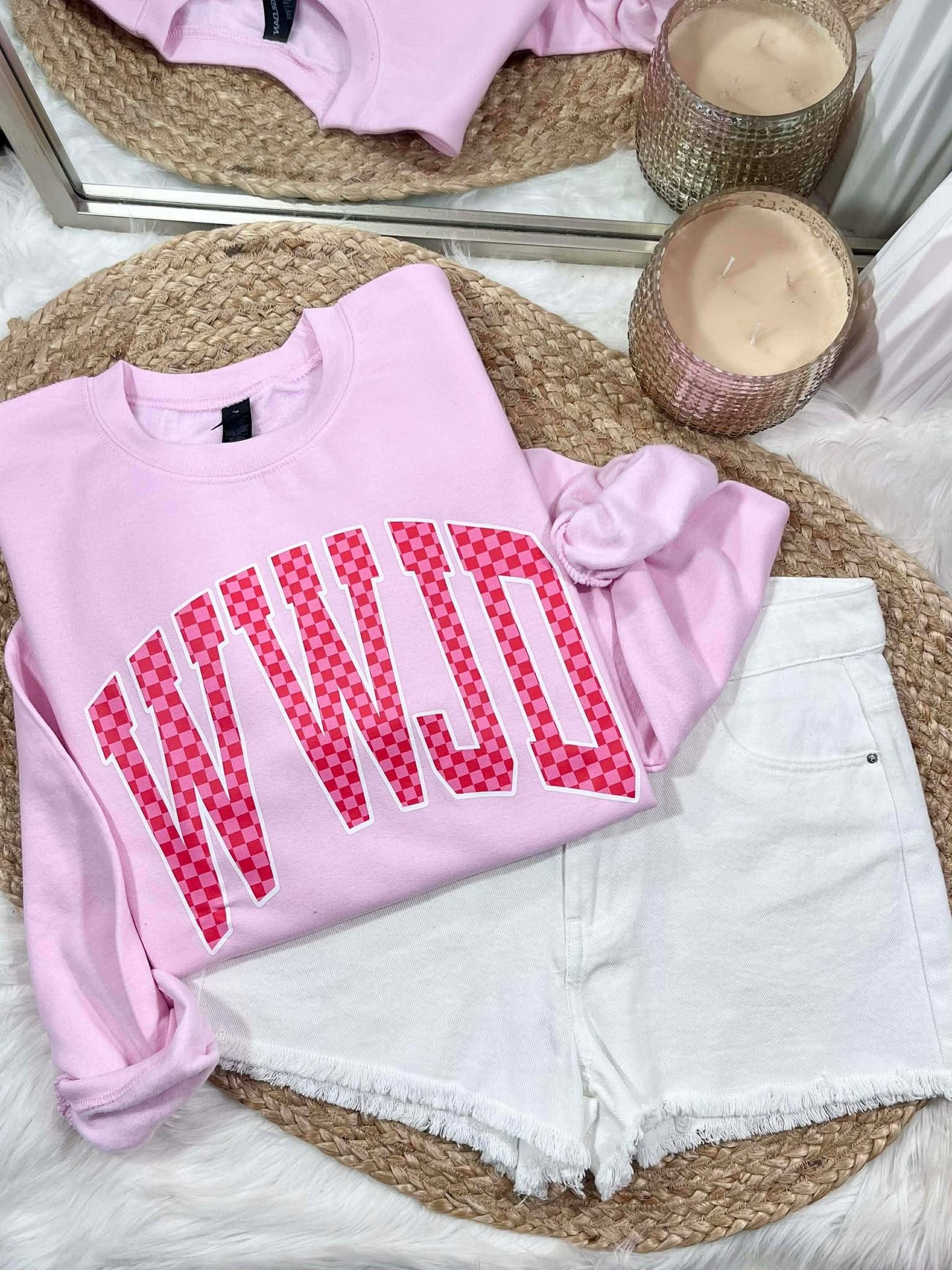 Custom Pink Checkered Graphic